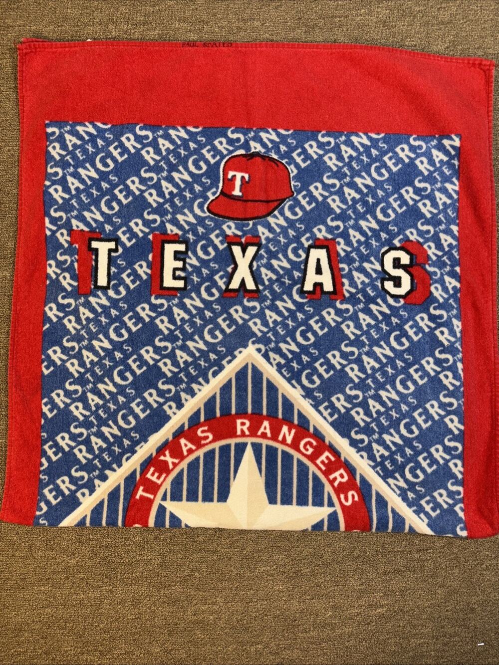 Vintage 90s Texas Rangers Bath Towel
